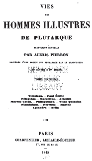 Plutarque, traduit par Alexis Pierron